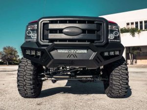 Ford F-250 Front Bumper - Road Armor - SPARTAN - Tex Blk - `11-`16